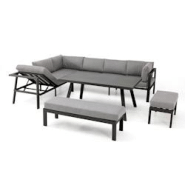 DCB GARDEN Ensemble repas de jardin 9 places en aluminium gris anthracite - ANTALYA - gris aluminium ANTALYA-S1-NOIR DCB GARDEN Ensemble repas de jardin 9 places en aluminium gris anthracite - ANTALYA - gris aluminium ANTALYA-S1-NOIR