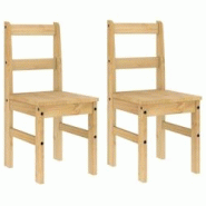 Décoshop26 - Set de 2 chaises de salle à manger design rustique 40 x 46 x 90 cm en bois de pin DEC025570 - 3000255321049 Décoshop26 - Set de 2 chaises de salle à manger design rustique 40 x 46 x 90 cm en bois de pin DEC025570 - 3000255321049
