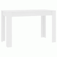 Décoshop26 - Table de salle à manger design moderne 120 x 60 x 76 cm bois d'ingénierie blanc DEC036760 - blanc Bois massif 3000261385318