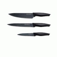Ensemble de couteaux 3 pièces Noir Royalty Line RLBCB3 - 9120058346187 Ensemble de couteaux 3 pièces Noir Royalty Line RLBCB3 - 9120058346187