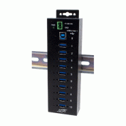 EXSYS EX-1580SHMVS Hub USB 3.2 Gen 1 métallique à 10 ports, géré, partageable en réseau, protection ESD 15 kV EXSYS EX-1580SHMVS Hub USB 3.2 Gen 1 métallique à 10 ports, géré, partageable en réseau, protection ESD 15 kV