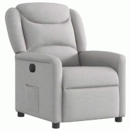 Fauteuil inclinable électrique gris nuage tissu Modèle Herlonora - 8721102961656 Fauteuil inclinable électrique gris nuage tissu Modèle Herlonora - 8721102961656