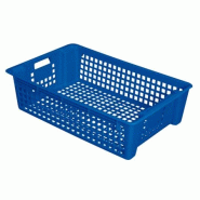 GASTROLAND Caisse ajourée empilable et emboîtable 600 x 380 GILAC - 28 L - Bleu - bleu 3701666010088
