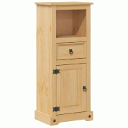 Helloshop26 - Armoire de salle de bain corona rangement efficient 45 x 33 x 110 cm en bois de pin massif miel 02_0057602 - 3000240128264