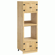 Helloshop26 - Armoire rectangulaire moderne avec 3 étagères 66 x 58 x 207 cm en pin massif miel 02_0058896 - Bois massif 3000240837890