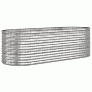 Helloshop26 - Jardinière bac lit surélevé plantes fleurs terrasse jardin de jardin acier enduit de poudre argenté Argent 02_0039717 - 3000218549640 Helloshop26 - Jardinière bac lit surélevé plantes fleurs terrasse jardin de jardin acier enduit de poudre argenté Argent 02_0039717 - 3000218549640