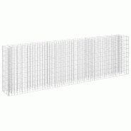 Helloshop26 - Jardinière lit surélevé plantes fleurs jardin à gabion acier galvanisé 270 x 30 x 90 cm 02_0001289 - 3000076591539