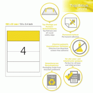 HERMA 400 étiquettes pour dos de classeur Top Stick, format 192 x 61 mm (100 feuilles A4 / cdt) - 8722