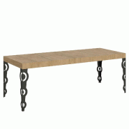 Itamoby Table Extensible Karamay Premium 200/460X90 Cm Chêne Naturel Pieds Anthracite - marron 8050598049815