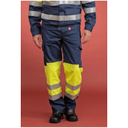 Pantalon multirisques atex haute visibilité jaune fluo réf.            601*atx