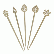 Pique Feuilles en bambou, 5 modèles panachés 10 cm - par 200_0