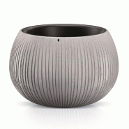 Prosperplast - Pot BETON BOWL en plastique avec réservoir, coloris ciment, 21,8x37x37 cm - gris plastique ZA1429