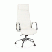Siège de bureau / Fauteuil de direction ASPERA 20, cuir Nappa, ivoire hjh OFFICE - blanc cuir 600902