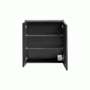 STELLAMEUBLES Armoire de toilette avec miroir 60 cm 2 portes finition noir mat Santa Fe Black - 3667335111763