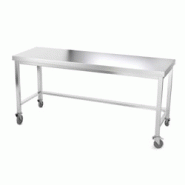 Table de travail en inox 1800 x 600 mm avec renfort sur roulettes PREMIUM / GOLDINOX - inox 3701770803804 Table de travail en inox 1800 x 600 mm avec renfort sur roulettes PREMIUM / GOLDINOX - inox 3701770803804
