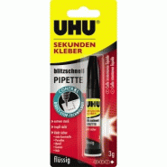 UHU Colle instantanée blitzschnell PIPETTE, 3g - 45570