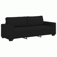 VidaXL Canapé à 3 places noir 220x77x82 cm tissu Modèle AbriAltis 142 - 8721158690876