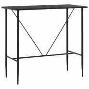 VidaXL Table de bar Noir 120x60x110 cm MDF Modèle Helios Jardin - Bois manufacturé 281546
