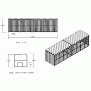 Abri vélo fermé bsc2 / structure en acier / bardage en bois et grillage métallique / pour 30 vélos_1