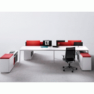 Bureau bench 4 personnes M10 Forma5 plateau bois pieds métal Bureau bench 4 personnes M10 Forma5 plateau bois pieds métal