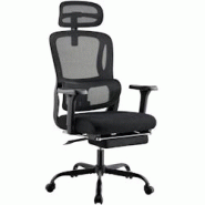 CLP Chaise de bureau Mankato Noir - noir textile 325758 CLP Chaise de bureau Mankato Noir - noir textile 325758