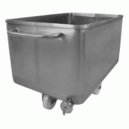 Cuve inox vidange 75 - Bac à roulettes Cuve inox vidange 75 - Bac à roulettes