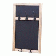 Décoshop26 - Porte-manteau mural panneau mural à craie avec 5 crochets 55x34cm marron naturel 04_0000981 - marron 3000566332697 Décoshop26 - Porte-manteau mural panneau mural à craie avec 5 crochets 55x34cm marron naturel 04_0000981 - marron 3000566332697