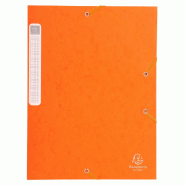 Exacompta Lot de 25 Boîte à élastique CARTOBOX NATURE FUTURE, carte lustrée, dos de 25, coloris orange - orange 18517H_0