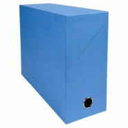 Exacompta Lot de 5 Boîte transfert Papier toilé en carte 15/10e, dos de 120, coloris bleu clair - 3130630894223
