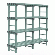 Gastro-Inox Rayonnage Euro avec 4 étagères en plastique 1800x500x1750mm - 7445908641673