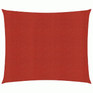 Helloshop26 - Voile toile d'ombrage parasol 160 g/m² PEHD 3,6 x 3,6 m rouge 02_0009262 - rouge 3000500447760