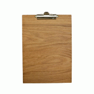 Hungry Club Porte Menu en bois A4 "Le Pincé" - Chêne - Pince Dorée - Bois massif PM-P-A4-CH-PD