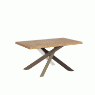 Itamoby Table Extensible 90X140/240 Cm Versalux Pieds Chêne Écorcé 4/C - marron Bois manufacturé 8050598904602