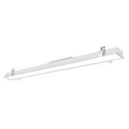 Luminaire linéaire encastré led connectable en série, équipé d'un diffuseur polycarbonate opale - skywap 1200