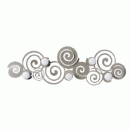Orfeo Porte-Manteau Mural Moderne sable Fabriqué en Italie en Acier, 6 Crochets, pour Entrée, Chambre et Salle de Bain - beige 8050539905385