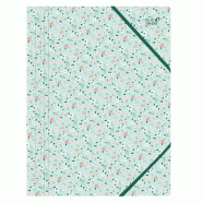 Quo Vadis - Chemise 3 rabats élastique - Daisy - Multicolore - 24x32 cm - Fabrication française - blanc en carton 248271Q
