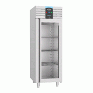 Réfrigérateur en acier inox porte en verre mono block 700 ltr 7489.5020 COMBISTEEL