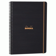 RHODIA Lot de 5 Pro Book Active A4+, 160p./80 feuilles microperforées 90 g/m² reliure intégrale, perf. 4 trous, ligné + cadre - 3037921199312