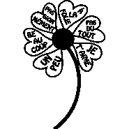 Sticker citation je t'aime, un peu, beaucoup, pas du tou