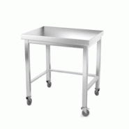 Table de travail en inox 800 x 700 mm avec renfort sur roulettes PREMIUM / GOLDINOX - inox 3701770803828 Table de travail en inox 800 x 700 mm avec renfort sur roulettes PREMIUM / GOLDINOX - inox 3701770803828