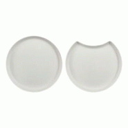 VASCELLA Assiettes Ano canne à sucre sans PFAS ø 12 x 1 cm rond + demi-lune blanc (288 unités) - blanc Bagasse V123244 VASCELLA Assiettes Ano canne à sucre sans PFAS ø 12 x 1 cm rond + demi-lune blanc (288 unités) - blanc Bagasse V123244