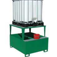 Bac de rétention cubique en acier, avec soutirage ( 1050 litres )