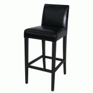 Chaise haute de bar en simili cuir - Coloris noir ou marron foncé - Conforme norme BS7176 Chaise haute de bar en simili cuir - Coloris noir ou marron foncé - Conforme norme BS7176