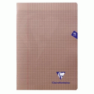 Clairefontaine Lot de 10 Cahier Mimesys A4, 96p./48 feuilles 90 g/m² piquées, coloris gris, Séyès - 3329683631613