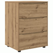 Helloshop26 - Armoire de rangement rectangulaire moderne pratique 60 x 48 x 81 cm en bois d'ingénierie chêne artisanal 02_0054640 - Bois massif 3000