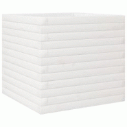 Helloshop26 - Jardinière bac lit surélevé plantes fleurs terrasse jardin 50 x 50 x 45,5 cm bois de pin massif blanc 02_0037637 - 3000214266923_0
