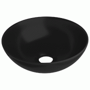 Helloshop26 - Lavabo vaque salle de salle de bain rond diamètre 28 cm céramique noir mat 02_0002728 - 3000102271534