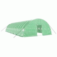 Helloshop26 - Serre tente abri plante fleur légumes avec cadre en acier 84 m² 14 x 6 x 2,85 m vert 02_0044638 - 3000220279993 Helloshop26 - Serre tente abri plante fleur légumes avec cadre en acier 84 m² 14 x 6 x 2,85 m vert 02_0044638 - 3000220279993