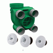 Kit Hygro B VMC simple flux hygroréglable suspendue + 3 bouches cordon et à piles - Axelair - KHBMRT5160 Kit Hygro B VMC simple flux hygroréglable suspendue + 3 bouches cordon et à piles - Axelair - KHBMRT5160