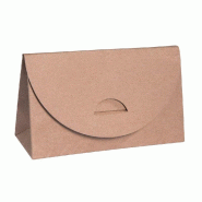 Pochette fantaisie kraft - intérieur kraft - 13.5x5x8.3cm - par 50